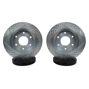 Infiniti QX56 Brake Rotors (2) - Front - Baer Brakes - Claw Performance, Slotted/Drilled - `03-`06